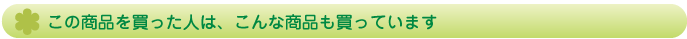 この商品を買った人は、こんな商品も買っています